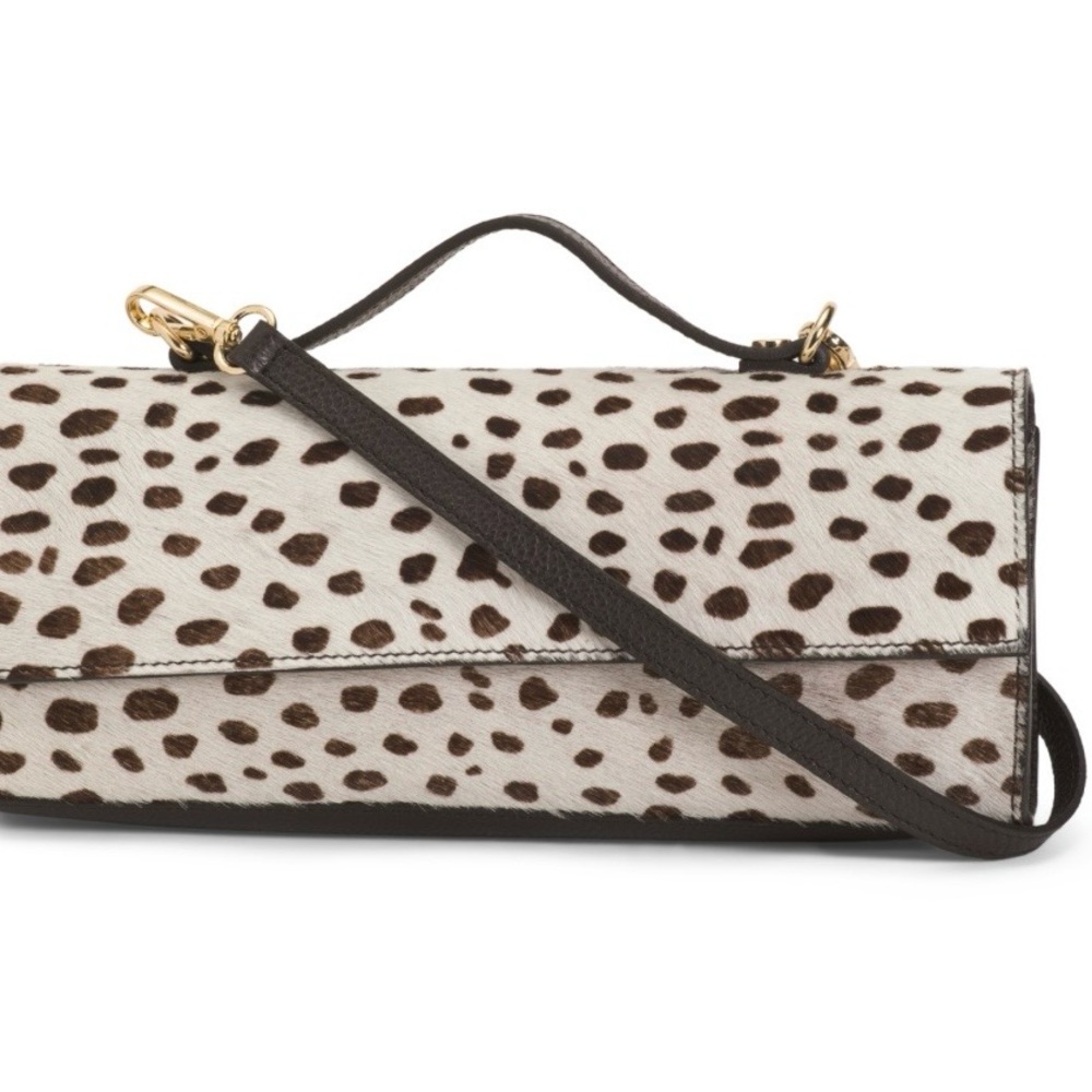 Divina Firenze leather spotted Dalmatian clutch/crossbody. Made in Italy. - Picture 2 of 4